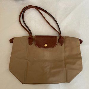 Le Pliage Original Shoulder Bag S (Beige/Tan)